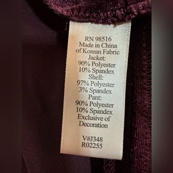 Comfort and glamour beaded velvety loungewear open card. Coldwater Creek size 12 - Picture 10 of 13